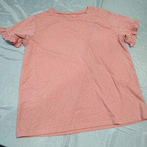 Pink Ruffle Sleeve T-Shirt Size XL